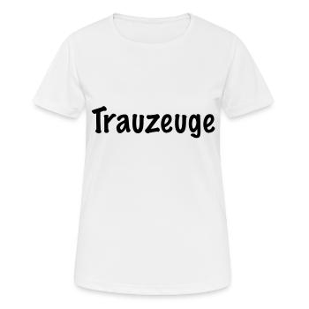 trauzeuge - Frauen T-Shirt atmungsaktiv - Weiß - Vorne - AI Model Female 172 dark (172cm)