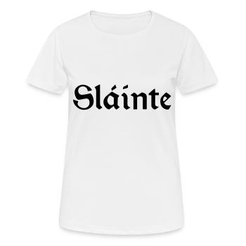Slainte texte de - T-shirt respirant Femme - blanc - Devant - AI Model Female 172 dark (172cm)
