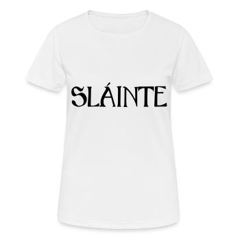 Slainte texte de - T-shirt respirant Femme - blanc - Devant - AI Model Female 172 dark (172cm)