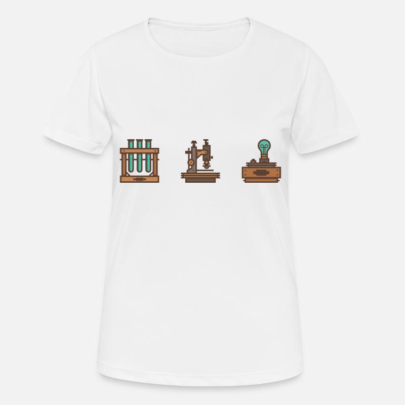 Retro Science Icon Set - Women's Breathable T-Shirt - white