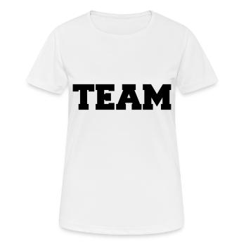 team - T-shirt respirant Femme - blanc - Devant - AI Model Female 172 dark (172cm)