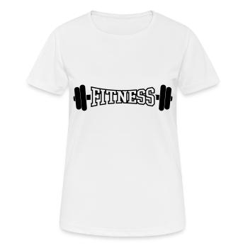 FITNESS - Women's Breathable T-Shirt - white - Front - AI Model Female 172 dark (172cm)
