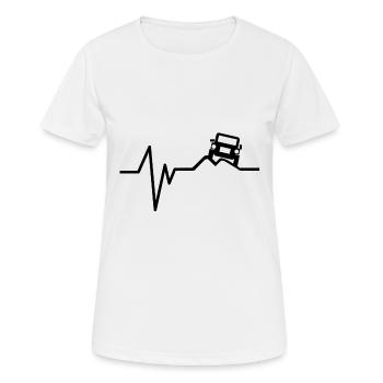 4x4 truck all wheel 4wd offroad car heart line - Women's Breathable T-Shirt - white - Front - AI Model Female 172 dark (172cm)