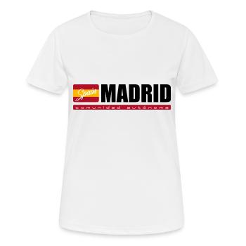 Communauté autonome de Madrid - T-shirt respirant Femme - blanc - Devant - AI Model Female 172 dark (172cm)