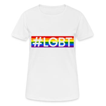 #LGBT - Women's Breathable T-Shirt - white - Front - AI Model Female 172 dark (172cm)