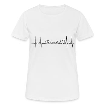 Schweden - Frauen T-Shirt atmungsaktiv - Weiß - Vorne - AI Model Female 172 dark (172cm)