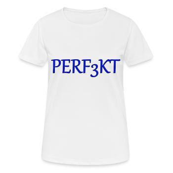 perfekt - Frauen T-Shirt atmungsaktiv - Weiß - Vorne - AI Model Female 172 dark (172cm)