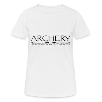 Archery Men Women Shirt Hoodie Sticker - Women's Breathable T-Shirt - white - Front - AI Model Female 172 dark (172cm)