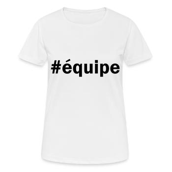 #équipe ÉQUIPE - T-shirt respirant Femme - blanc - Devant - AI Model Female 172 dark (172cm)