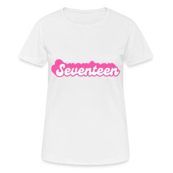 Siebzehn Geburtstag - 17. Geburtstag retro pink - Frauen T-Shirt atmungsaktiv - Weiß - Vorne - AI Model Female 172 dark (172cm)