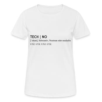 Music Definition Genre Techno - Frauen T-Shirt atmungsaktiv - Weiß - Vorne - AI Model Female 172 dark (172cm)