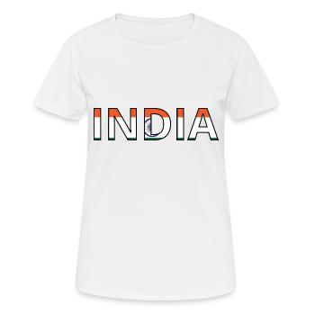 India Flag - Women's Breathable T-Shirt - white - Front - AI Model Female 172 dark (172cm)
