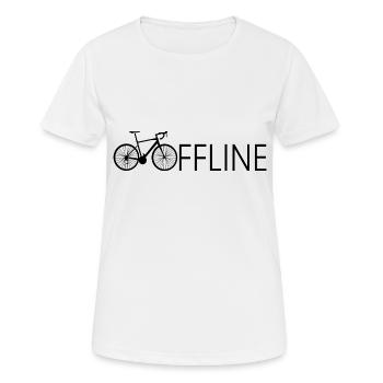 Offline Bike Saying Sportsman - Women's Breathable T-Shirt - white - Front - AI Model Female 172 dark (172cm)
