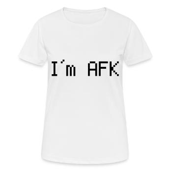 I´m afk - Frauen T-Shirt atmungsaktiv - Weiß - Vorne - AI Model Female 172 dark (172cm)