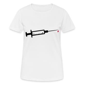 Seringue - T-shirt respirant Femme - blanc - Devant - AI Model Female 172 dark (172cm)