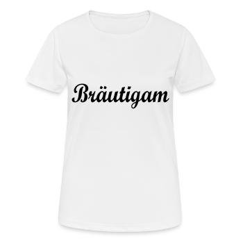 Bräutigam - Frauen T-Shirt atmungsaktiv - Weiß - Vorne - AI Model Female 172 dark (172cm)