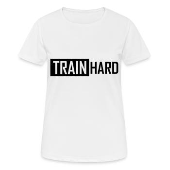 train hard - T-shirt respirant Femme - blanc - Devant - AI Model Female 172 dark (172cm)