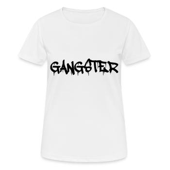 gangster - Frauen T-Shirt atmungsaktiv - Weiß - Vorne - AI Model Female 172 dark (172cm)