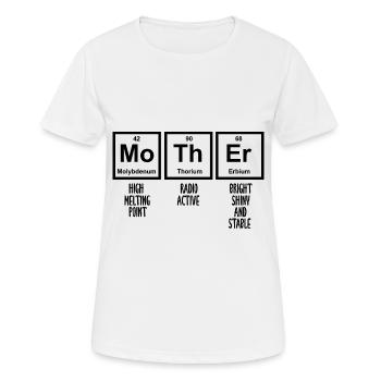 Periodic table, funny science, mothers day - Women's Breathable T-Shirt - white - Front - AI Model Female 172 dark (172cm)