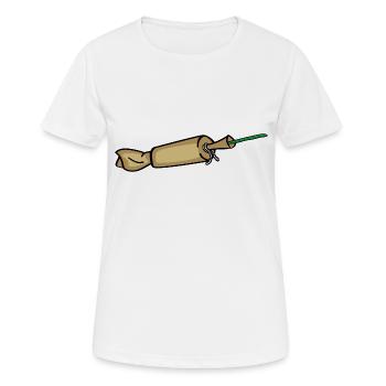Spanish Cracker Böller - Frauen T-Shirt atmungsaktiv - Weiß - Vorne - AI Model Female 172 dark (172cm)