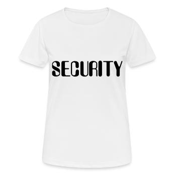 Sicherheit - Security - Frauen T-Shirt atmungsaktiv - Weiß - Vorne - AI Model Female 172 dark (172cm)