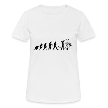 Evolution PC Wut ausrasten Zorn Ärger Computer Fun - Frauen T-Shirt atmungsaktiv - Weiß - Vorne - AI Model Female 172 dark (172cm)