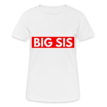Big Sis - Women's Breathable T-Shirt - white - Front - AI Model Female 172 dark (172cm)
