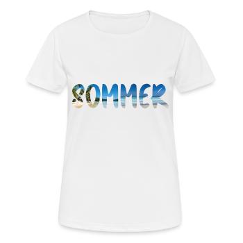 Design d’été - T-shirt respirant Femme - blanc - Devant - AI Model Female 172 dark (172cm)