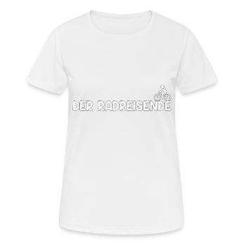 Radreisende Fahrradtour Fahrrad Geschenk - Frauen T-Shirt atmungsaktiv - Weiß - Vorne - AI Model Female 172 dark (172cm)