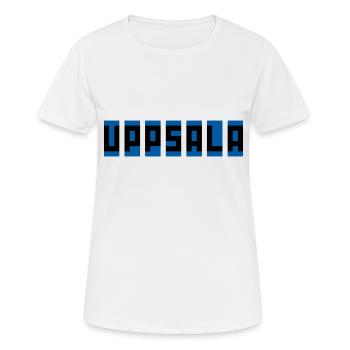 Uppsala bleu-noir - T-shirt respirant Femme - blanc - Devant - AI Model Female 172 dark (172cm)