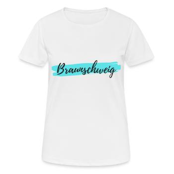 Braunschweig - Frauen T-Shirt atmungsaktiv - Weiß - Vorne - AI Model Female 172 dark (172cm)