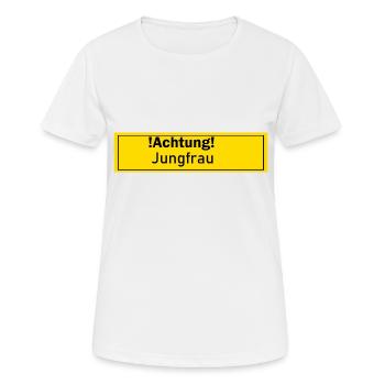 Jungfrau Sex Mann Frau Geschenk Geschenkidee Liebe - Frauen T-Shirt atmungsaktiv - Weiß - Vorne - AI Model Female 172 dark (172cm)
