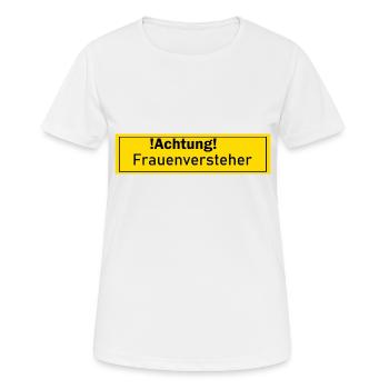 Frauenversteher Frauen Geschenk Geschenkidee Frau - Frauen T-Shirt atmungsaktiv - Weiß - Vorne - AI Model Female 172 dark (172cm)