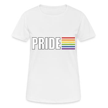 Drapeau arc-en-ciel de la fierté - T-shirt respirant Femme - blanc - Devant - AI Model Female 172 dark (172cm)