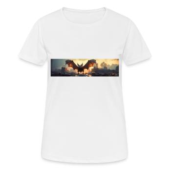 Apokalypse Welt nach der Menschheit Riesenfledermaus - Frauen T-Shirt atmungsaktiv - Weiß - Vorne - AI Model Female 172 dark (172cm)