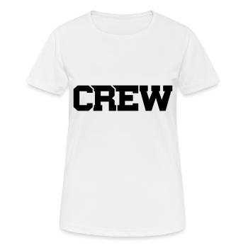 crew - Frauen T-Shirt atmungsaktiv - Weiß - Vorne - AI Model Female 172 dark (172cm)