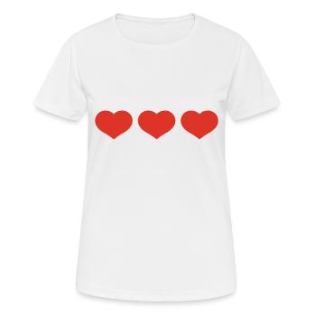cœur coeur - T-shirt respirant Femme - blanc - Devant - AI Model Female 172 dark (172cm)