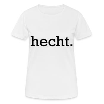 hecht. - Frauen T-Shirt atmungsaktiv - Weiß - Vorne - AI Model Female 172 dark (172cm)
