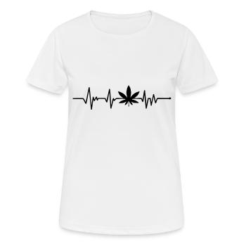 Cannabis - Frauen T-Shirt atmungsaktiv - Weiß - Vorne - AI Model Female 172 dark (172cm)