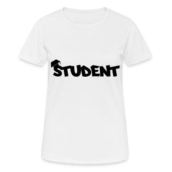 student - Frauen T-Shirt atmungsaktiv - Weiß - Vorne - AI Model Female 172 dark (172cm)