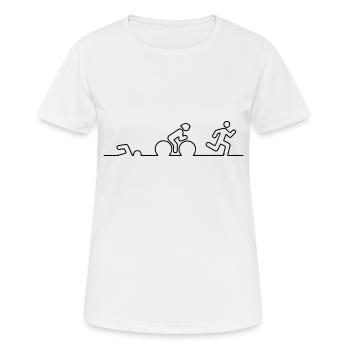 Triathlon - T-shirt respirant Femme - blanc - Devant - AI Model Female 172 dark (172cm)