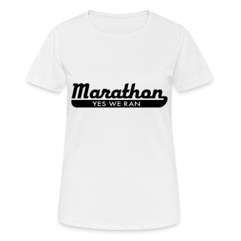 Marathon - Frauen T-Shirt atmungsaktiv - Weiß - Vorne - AI Model Female 172 dark (172cm)