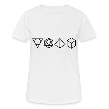 Geometrische formen - Frauen T-Shirt atmungsaktiv - Weiß - Vorne - AI Model Female 172 dark (172cm)