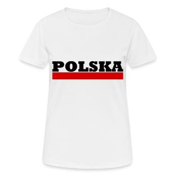 Pologne - Polska - Pologne - Pologne flag - T-shirt respirant Femme - blanc - Devant - AI Model Female 172 dark (172cm)