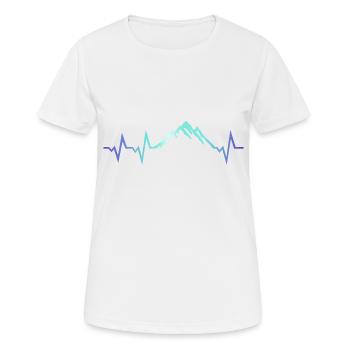 Mountain glacier EKG heartbeat - Women's Breathable T-Shirt - white - Front - AI Model Female 172 dark (172cm)