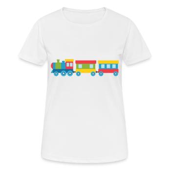 Jouets de chemin de fer - T-shirt respirant Femme - blanc - Devant - AI Model Female 172 dark (172cm)