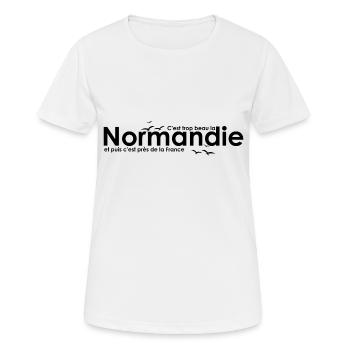 Schöne Normandie - Frauen T-Shirt atmungsaktiv - Weiß - Vorne - AI Model Female 172 dark (172cm)