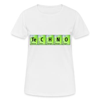 Periodic table Carbon Nitrogen Oxygen TeCHNO green - Women's Breathable T-Shirt - white - Front - AI Model Female 172 dark (172cm)