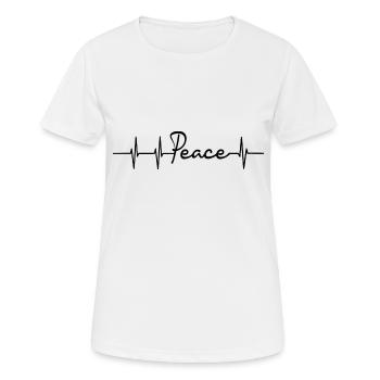 Peace Heart Rate - Women's Breathable T-Shirt - white - Front - AI Model Female 172 dark (172cm)