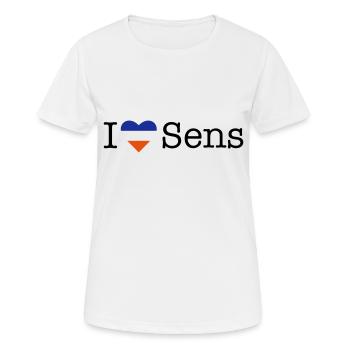 J’adore Sens - T-shirt respirant Femme - blanc - Devant - AI Model Female 172 dark (172cm)